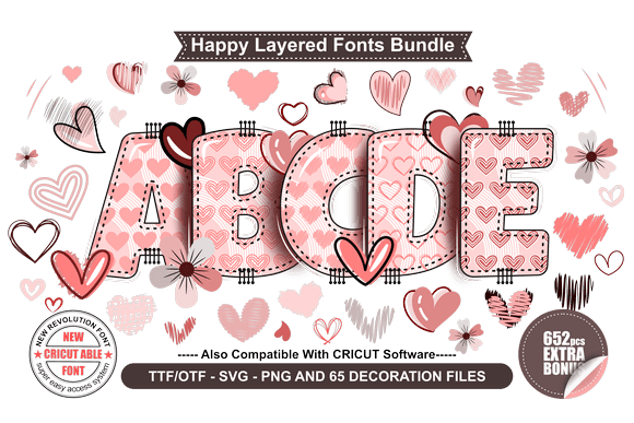 Happy Layered  Font - Featured Image