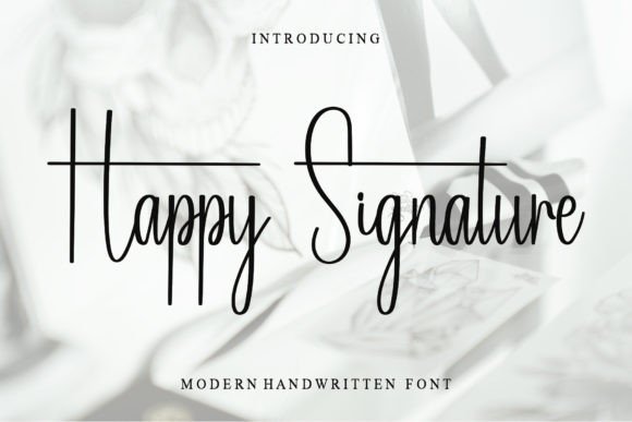 Happy Signature Font - Featured Image