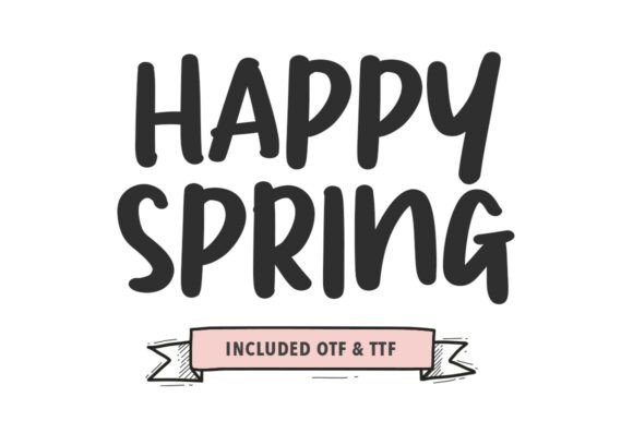 Happy Spring Font - Featured Image