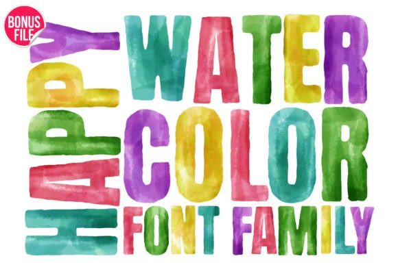 Happy Watercolor Font - Featured Image