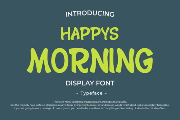Happys Morning Font - Featured Image