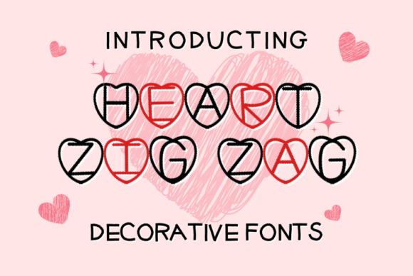Heart Zig Zag Font - Featured Image