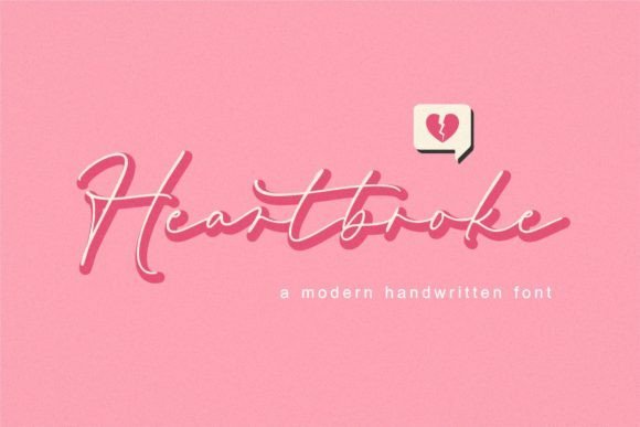 Heartbroke Font - Featured Image