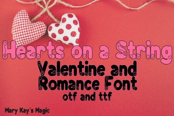 Hearts on a String Font - Featured Image