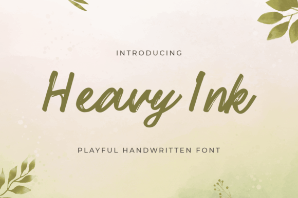 Heavy Ink Font - Featured Image