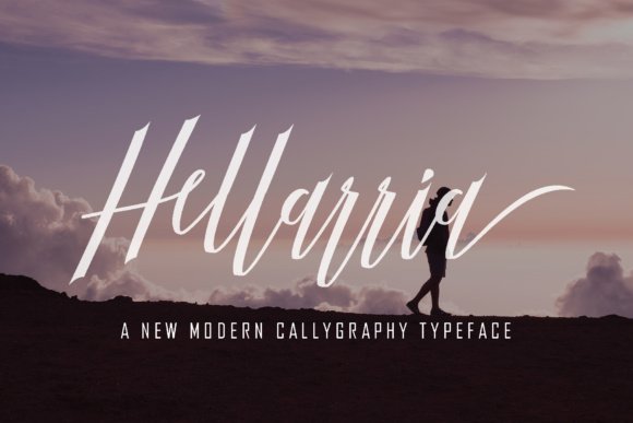 Hellarria Script Font - Featured Image