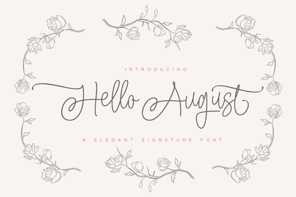 Hello August Font - Featured Image