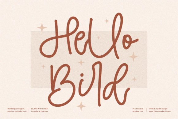 Hello Bird Font - Featured Image