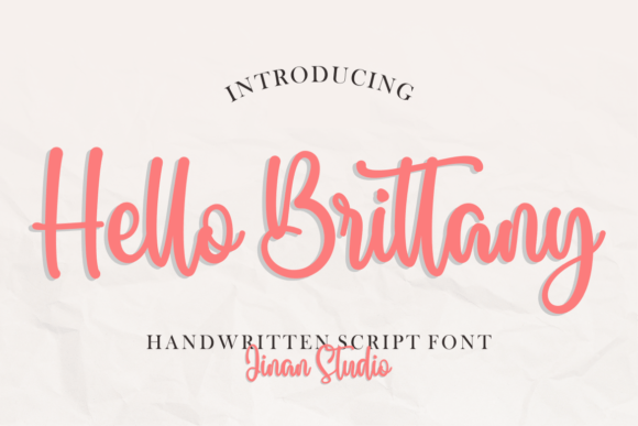 Hello Brittany Font - Featured Image