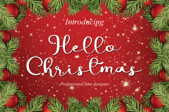 Hello Christmas Font - Featured Image