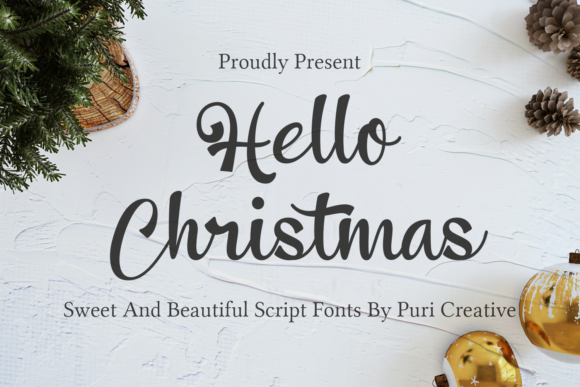 Hello Christmas Font - Featured Image