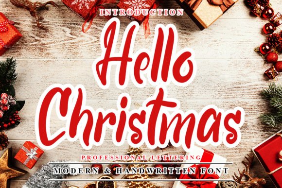 Hello Christmas Font - Featured Image