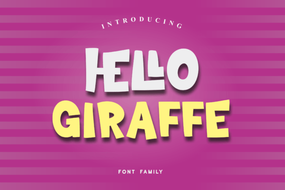 Hello Giraffe Font - Featured Image