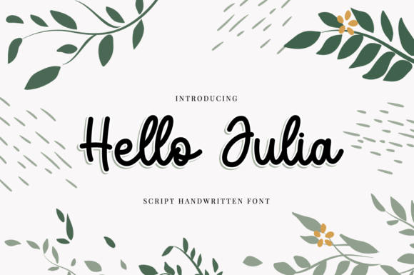 Hello Julia Font - Featured Image