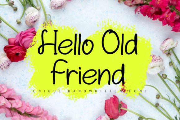 Hello Old Friend Font - Featured Image