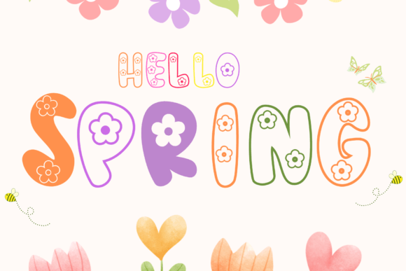 Hello Spring Font - Featured Image