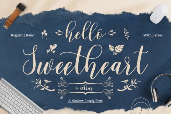 Hello Sweetheart Font - Featured Image