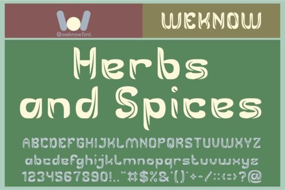 Herbs and Spices Font - Featured Image