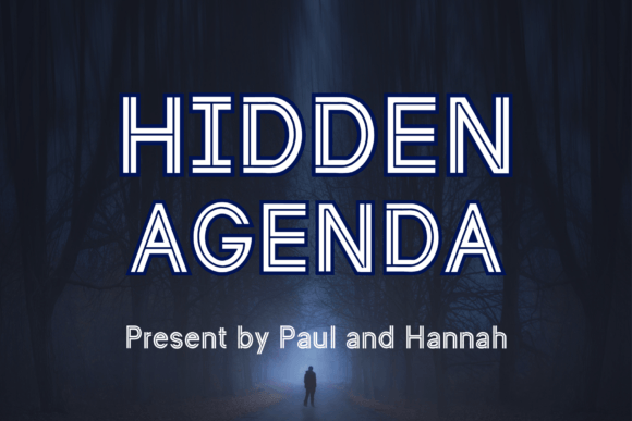 Hidden Agenda Font - Featured Image