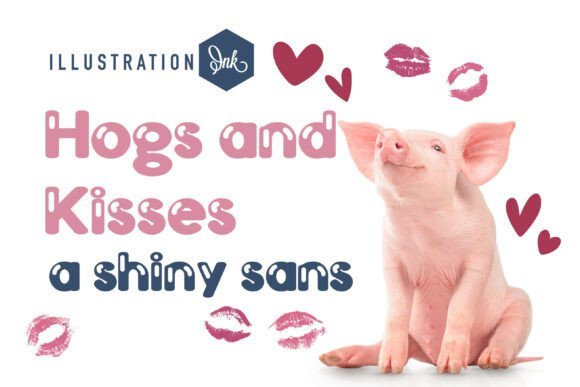 Hogs and Kisses Font - Featured Image