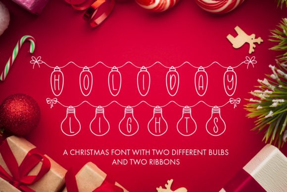 Holiday Lights Font - Featured Image