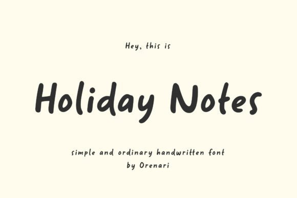 Holiday Notes Font - Featured Image