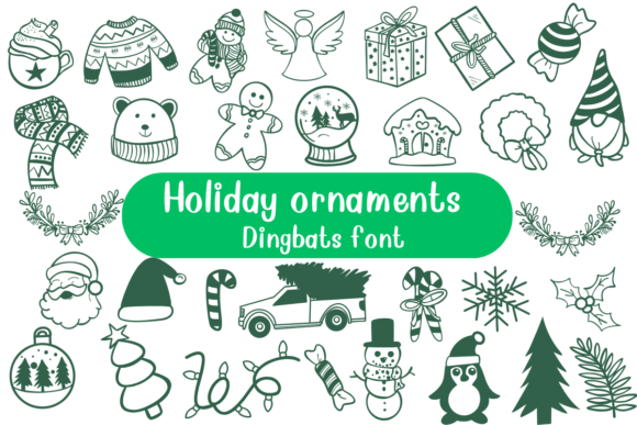 Holiday Ornaments Font - Featured Image
