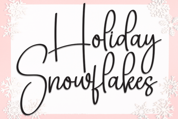 Holiday Snowflakes Font - Featured Image