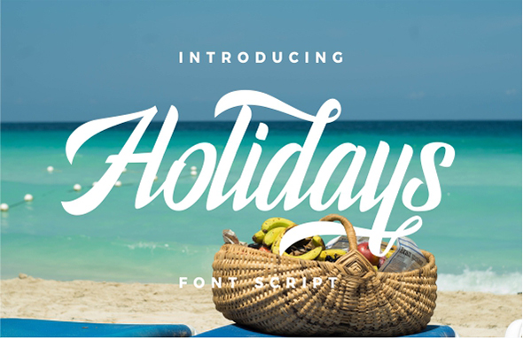 Holidays Typeface Font - Featured Image