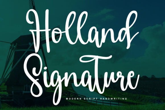 Holland Signature Font - Featured Image