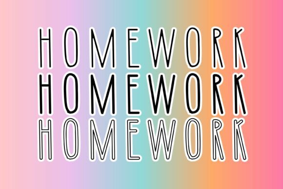 Homework Font - Featured Image