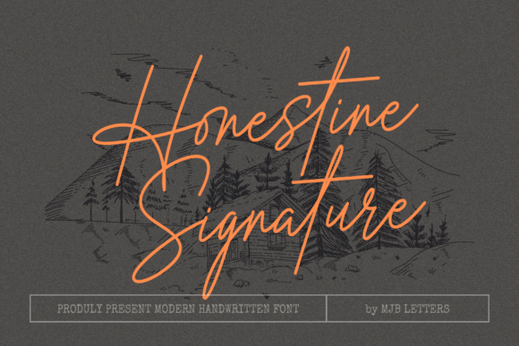 Honestine Signature Font - Featured Image