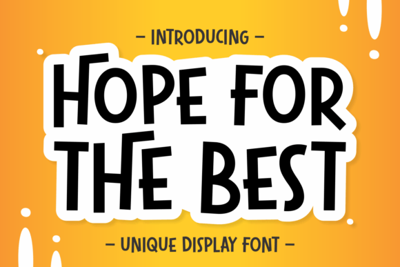 Hope for the Best Font - Featured Image