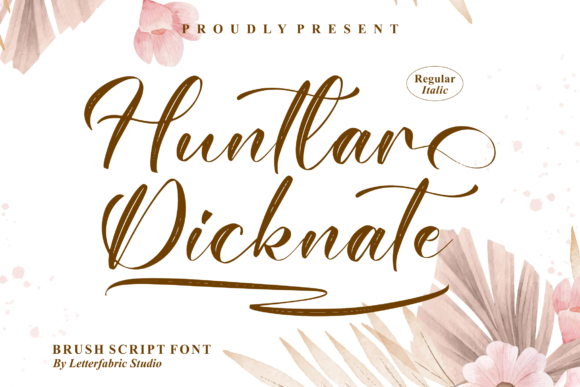 Huntlar Dicknate Font - Featured Image