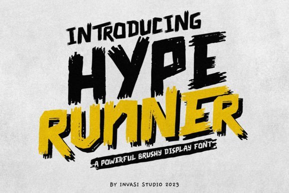 Hype Runner - Brushy Display Font - Featured Image