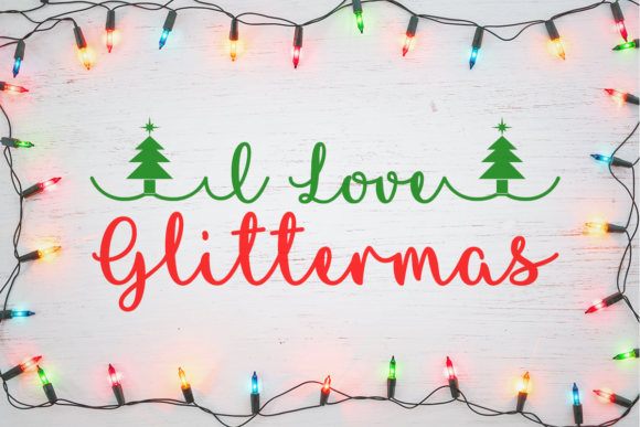 I Love Glittermas Font - Featured Image