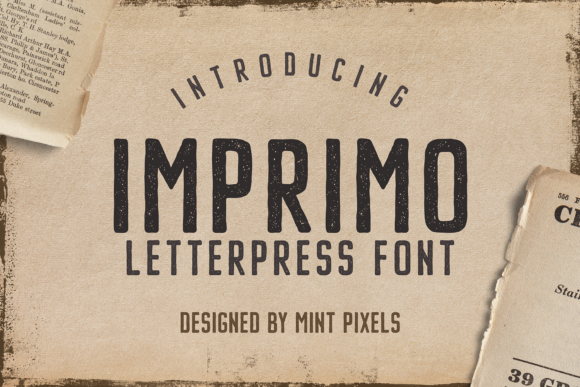 Imprimo Letterpress Font - Featured Image