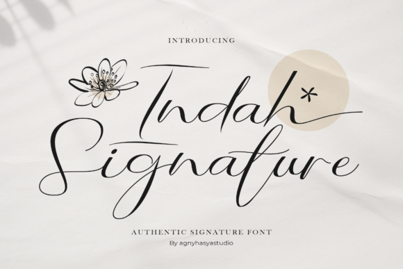 Indah Signature Font - Featured Image