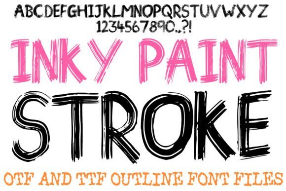 Inky Paint Stroke Font - Featured Image