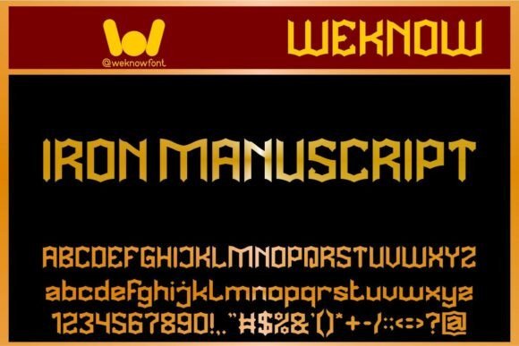 Iron Manuscript Font - Featured Image