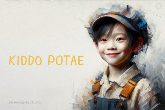 Kiddo Potae Font - Featured Image