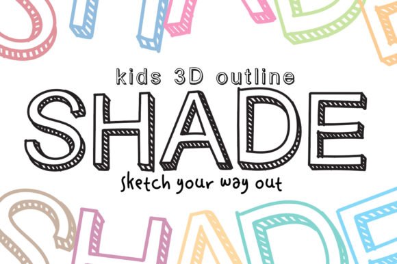 Kids 3D Outline Shade Font - Featured Image