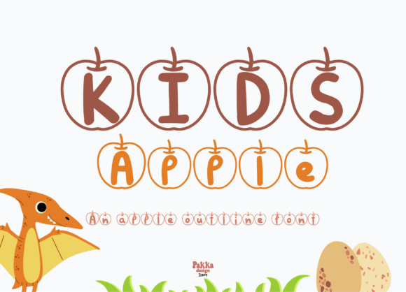 Kids Apple Outline Font - Featured Image