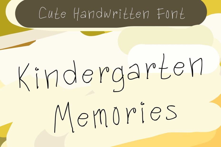 Kindergarten Memories Font - Featured Image